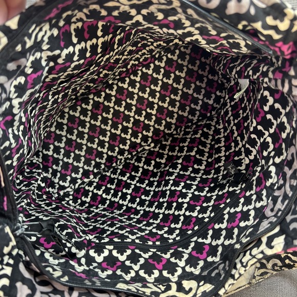Retired Vera Bradley Pleated Tote Magenta Pink Quilted Weekender & Wallet READ - Picture 12 of 16